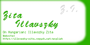 zita illavszky business card